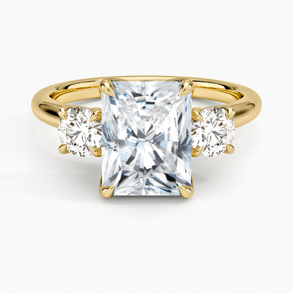 Elodie Perfect Fit Three Stone Diamond Ring (1/2 ct. tw.) - Radiant Cut Center Stone