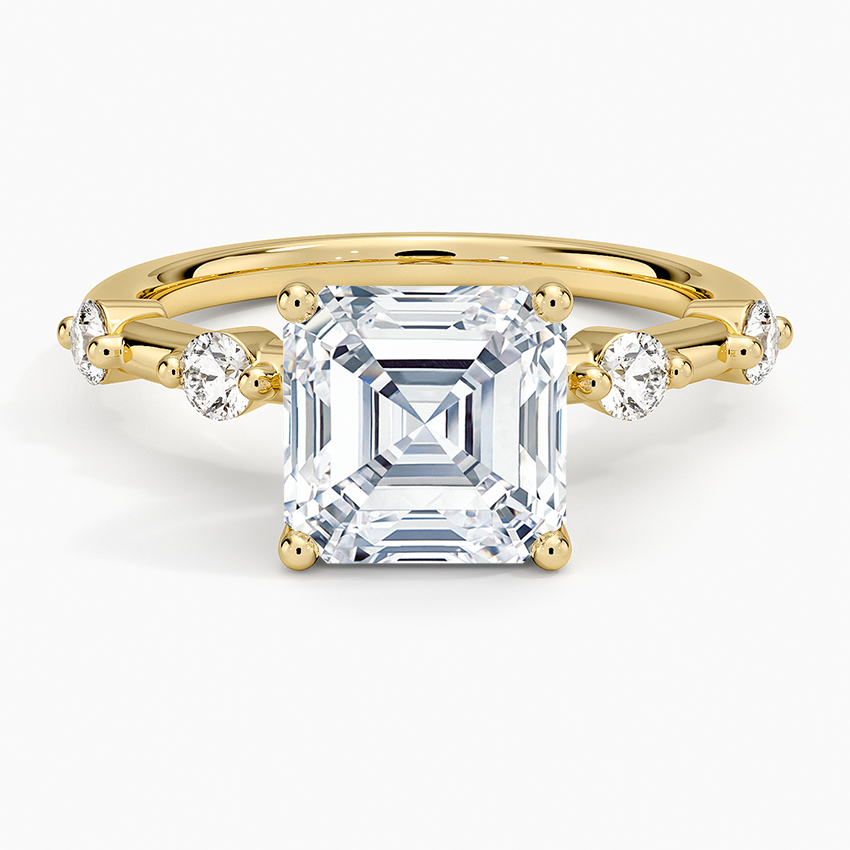 Aimee 1.7mm Diamond Ring - Asscher Cut Center Stone