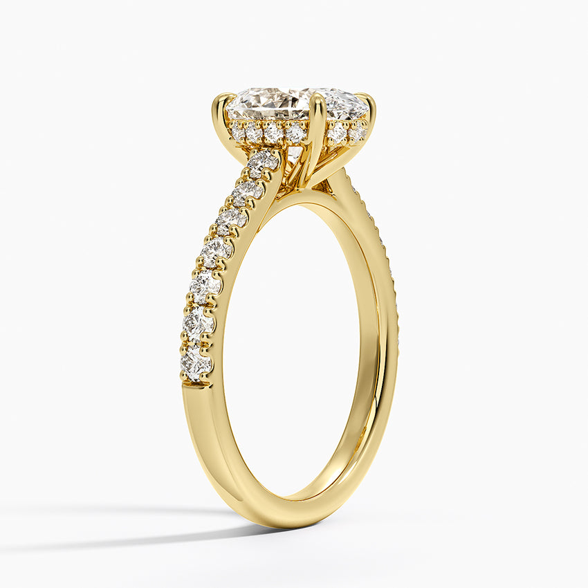 Grand Lissome Diamond Ring - Oval Center Stone