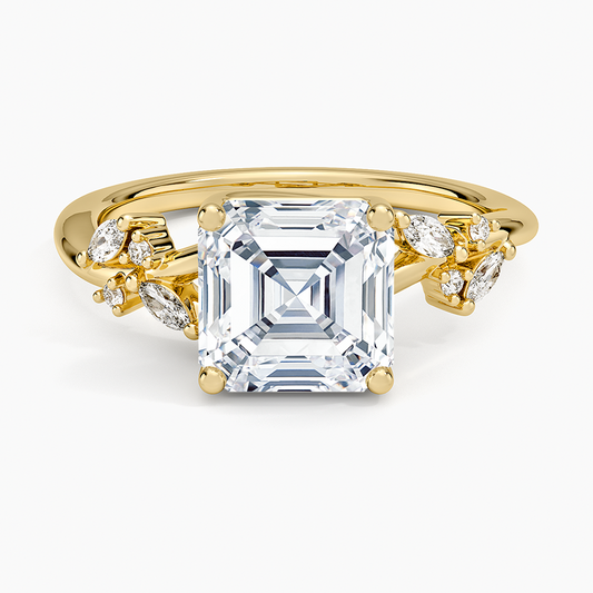 Arden Diamond Ring (1/6 ct. tw.) - Asscher Cut Center Stone