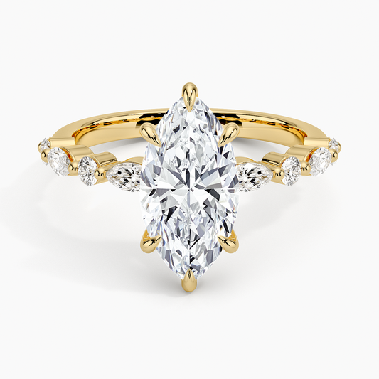 Versailles Half Coverage Diamond Ring (1/3 ct. tw.) - Marquise Center Stone