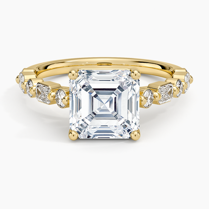 Kensington Half Coverage Diamond Ring (1/2 ct. tw.) - Asscher Cut Center Stone