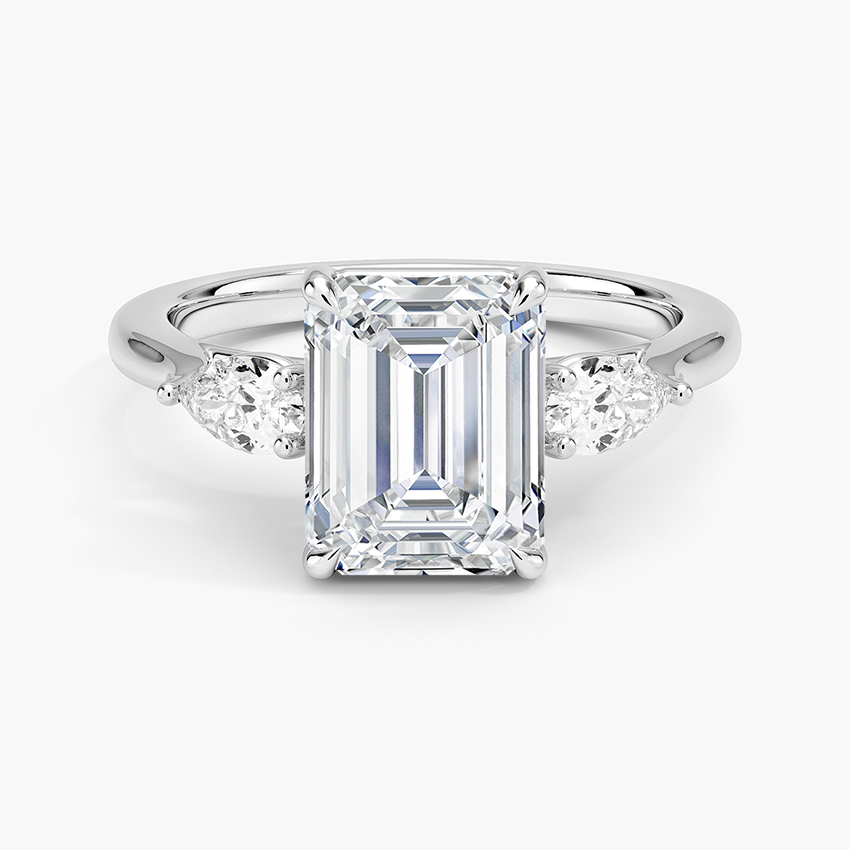 Opera Perfect Fit Diamond Ring - Emerald Cut Center Stone
