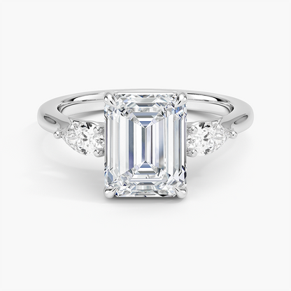 Opera Perfect Fit Diamond Ring - Emerald Cut Center Stone