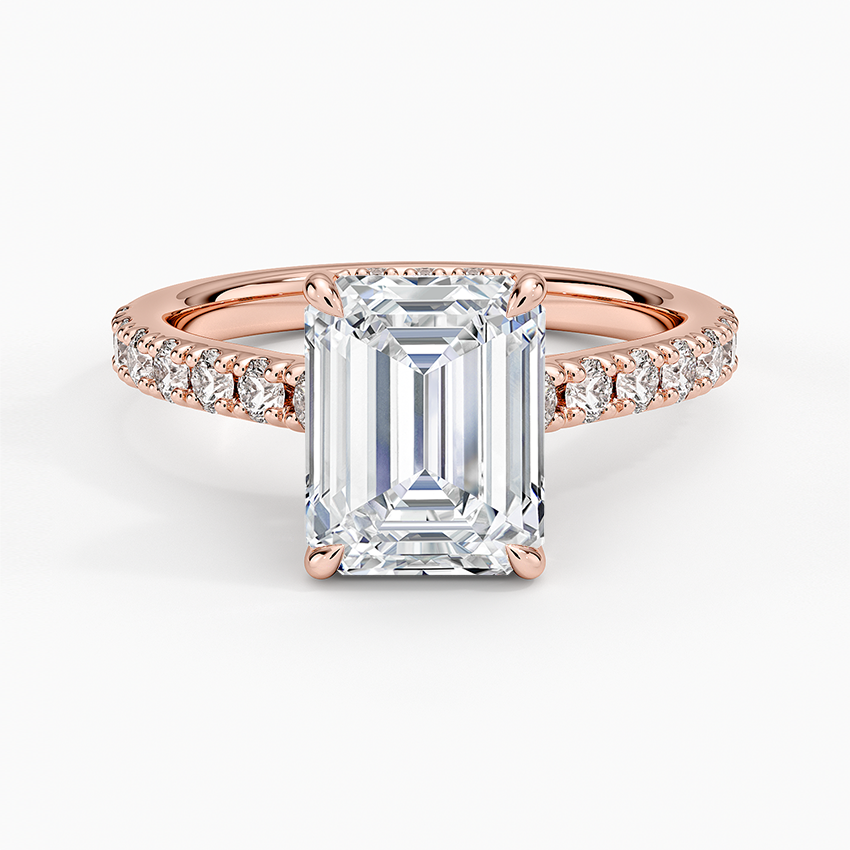 Grand Lissome Diamond Ring - Emerald Cut Center Stone