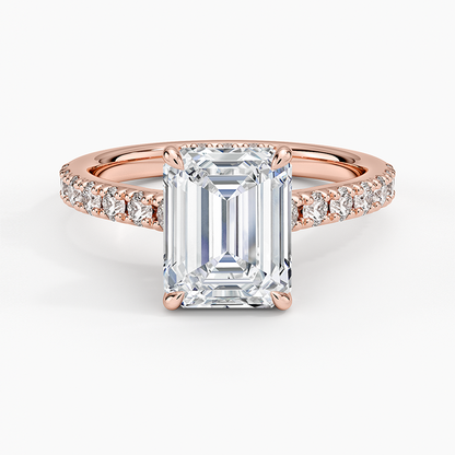 Grand Lissome Diamond Ring - Emerald Cut Center Stone