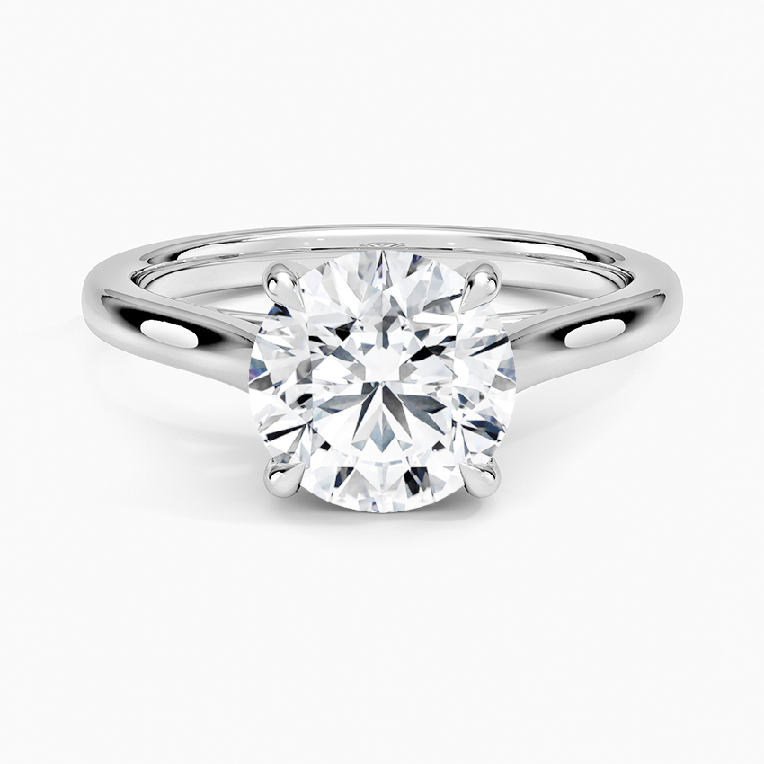 2mm Provence Solitaire Ring - Round Center Stone