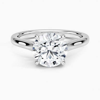 2mm Provence Solitaire Ring - Round Center Stone