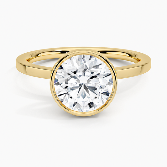 Noemi Bezel Ring - Round Center Stone