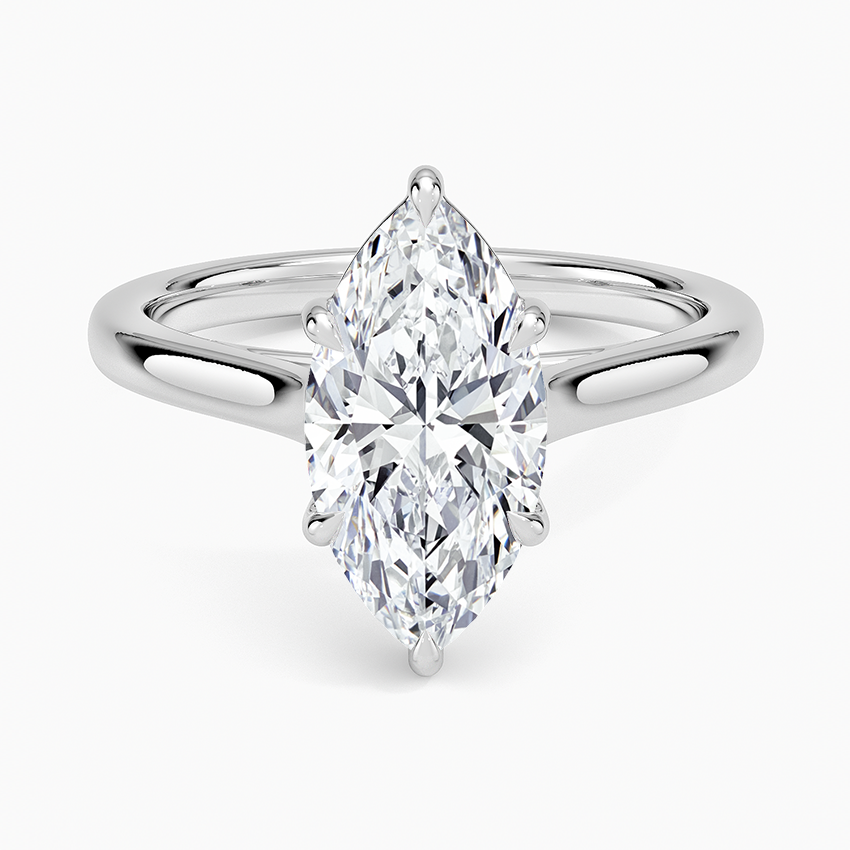 2mm Provence Solitaire Ring - Marquise Center Stone