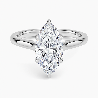2mm Provence Solitaire Ring - Marquise Center Stone