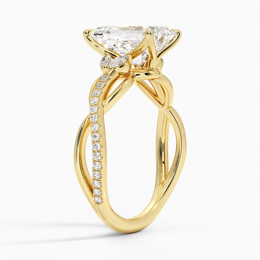 Garland Diamond Ring - Emerald Cut Center Stone