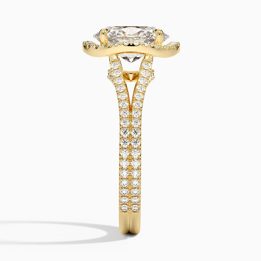 Fortuna Halo Diamond Ring (1/2 ct. tw.) - Oval Center Stone