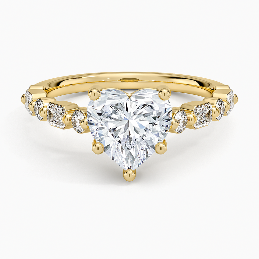 Kensington Half Coverage Diamond Ring (1/2 ct. tw.) - Heart Cut Center Stone
