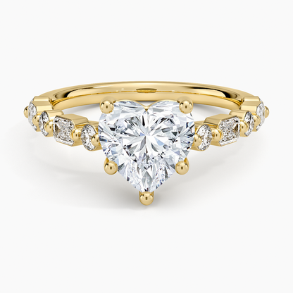 Kensington Half Coverage Diamond Ring (1/2 ct. tw.) - Heart Cut Center Stone