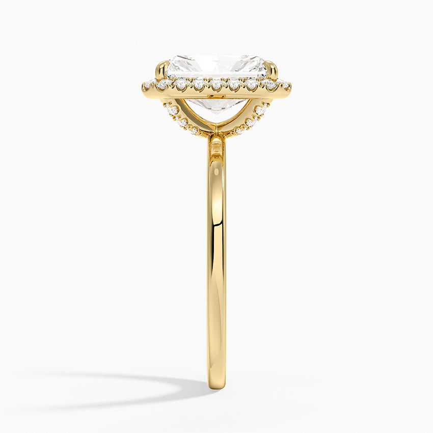 Vienna Halo Diamond Ring - Radiant Cut Center Stone