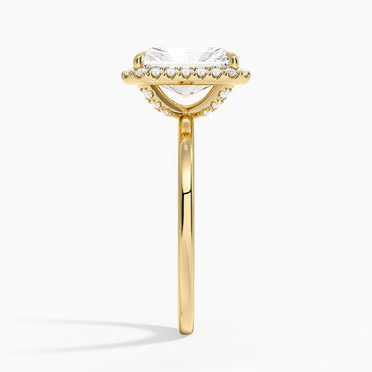 Vienna Halo Diamond Ring - Radiant Cut Center Stone