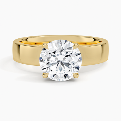 Peyton 4mm Solitaire Ring - Round Center Stone