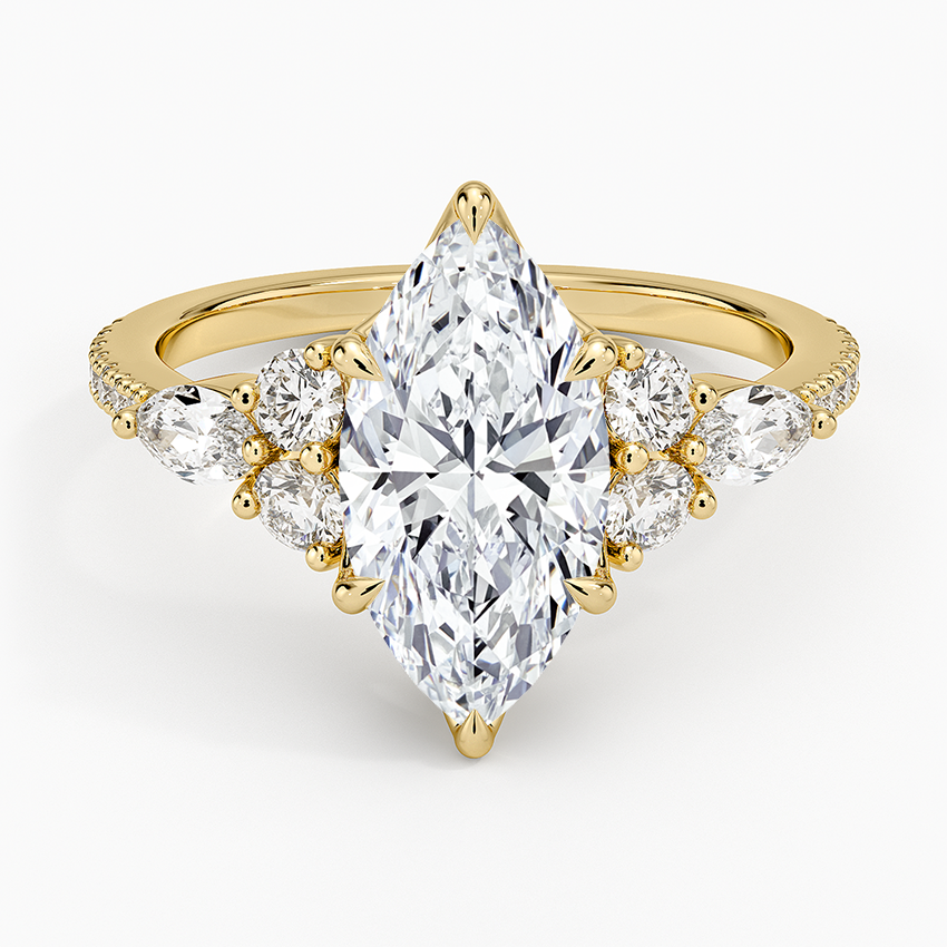 Luxe Nadia Pavé Diamond Ring (1/2 ct. tw.) - Marquise Cut Center Stone