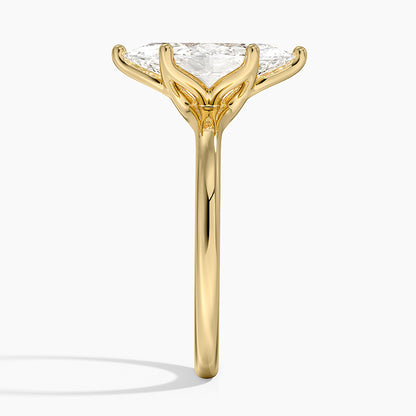 Fleur Solitaire Ring - Marquise Center Stone