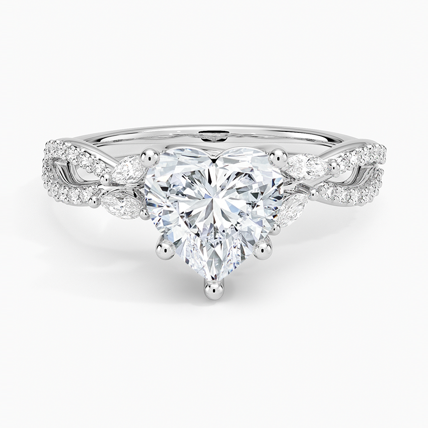 Luxe Willow Diamond Ring (1/4 ct. tw.) - Heart Center Stone