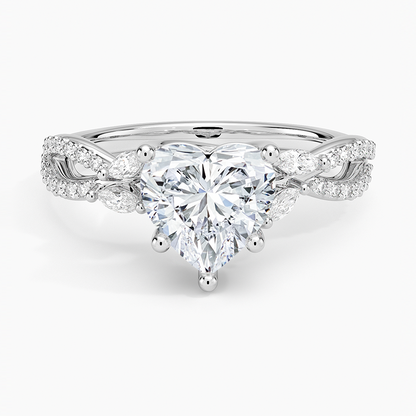 Luxe Willow Diamond Ring (1/4 ct. tw.) - Heart Center Stone