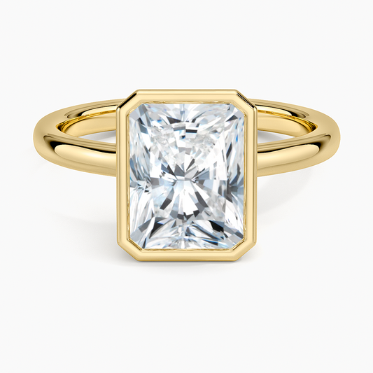 Sylvie Perfect Fit Bezel Solitaire Ring - Radiant Cut Center Stone