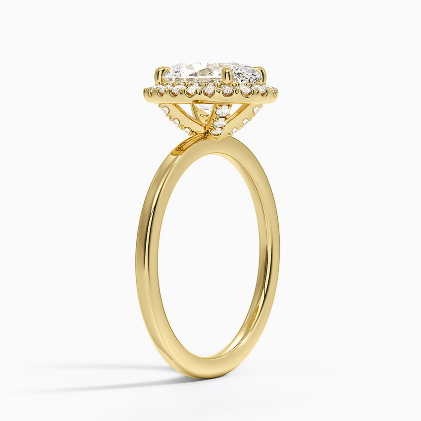 Vienna Halo Diamond Ring - Oval Cut Center Stone