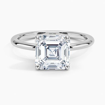 Fairmined 1.5mm Comfort Fit Ring - Asscher Cut Center Stone