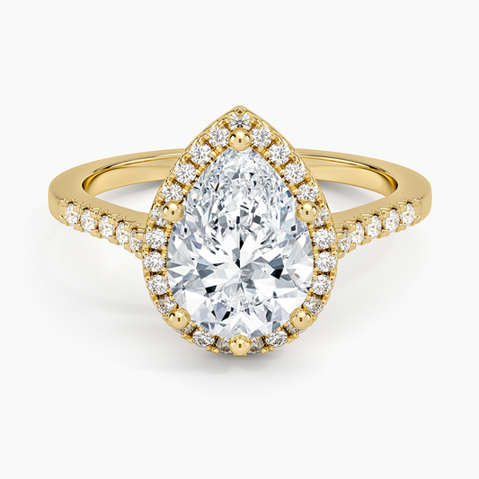 Odessa Halo Diamond Ring (1/5 ct. tw.) - Pear Center Stone