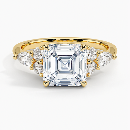 Luxe Nadia Diamond Ring - Asscher Cut Center Stone