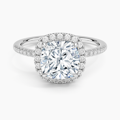 Cambria Halo Diamond Ring - Cushion Cut Center Stone