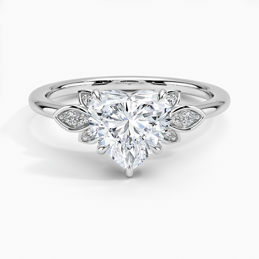 Fiore Diamond Ring - Heart Center Stone