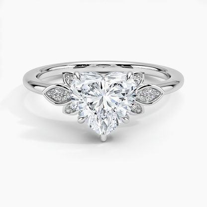 Fiore Diamond Ring - Heart Center Stone