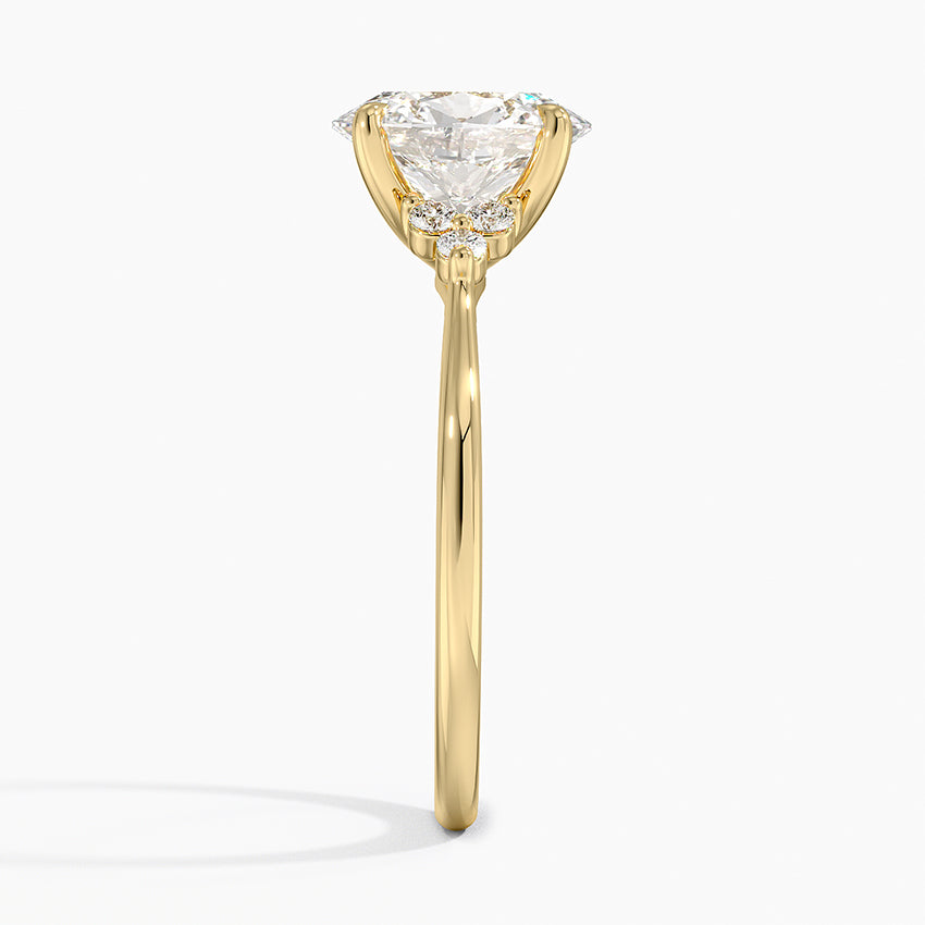 Melody Diamond Ring - Oval Cut Center Stone