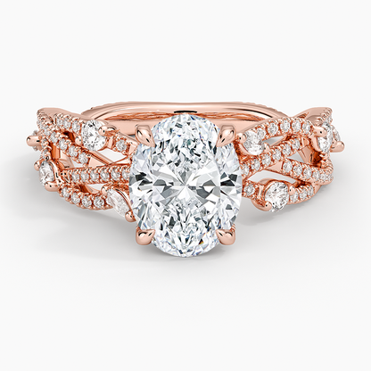 Grand Secret Garden Diamond Ring - Oval Center Stone