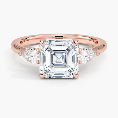Opera Perfect Fit Diamond Ring - Asscher Cut Center Stone