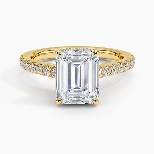 Chantal Diamond Ring - Emerald Cut Center Stone