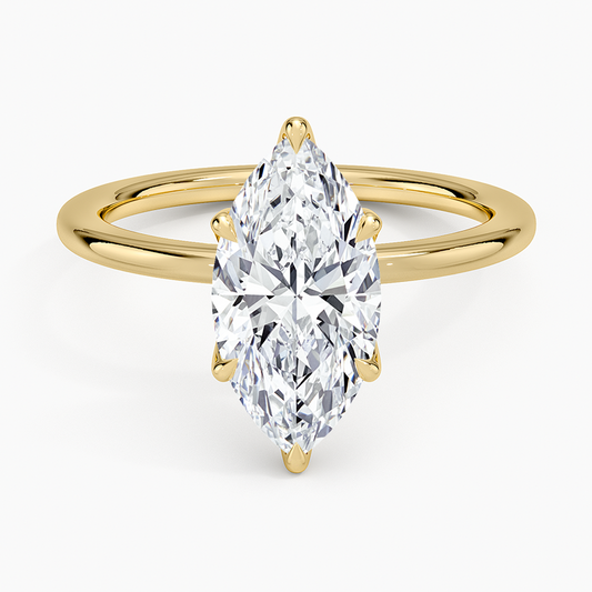 Esme Perfect Fit Solitaire Ring - Marquise Center Stone
