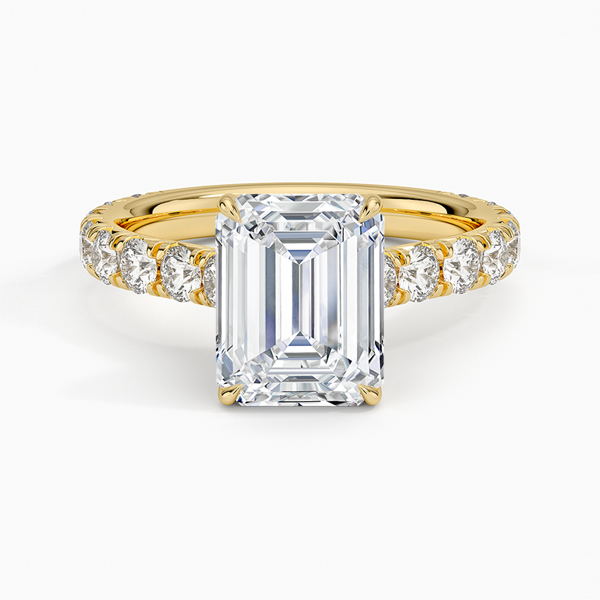 Anthology Three-Quarter Coverage Diamond Ring (7/8 ct. tw.) - Emerald Cut Center Stone