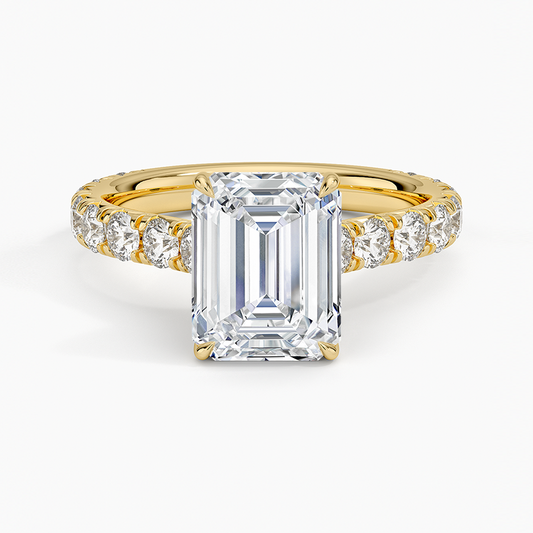 Anthology Three-Quarter Coverage Diamond Ring (7/8 ct. tw.) - Emerald Cut Center Stone