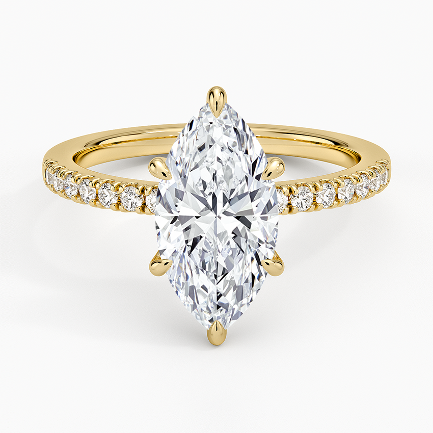 Bliss Six-Prong Diamond Ring (1/6 ct. tw.) - Marquise Center Stone