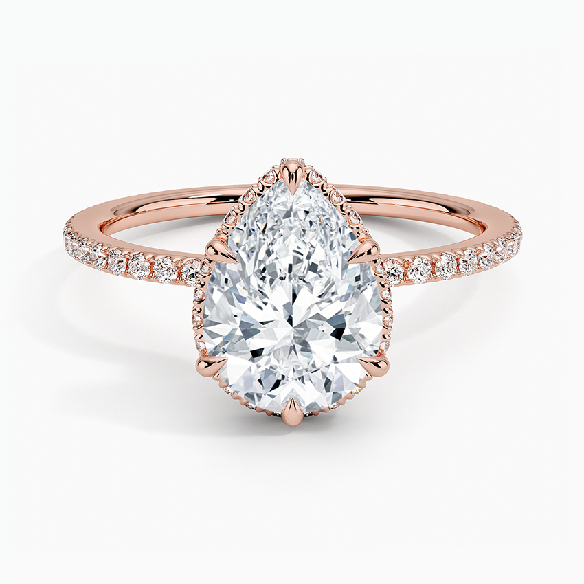 Gala Diamond Ring - Pear Center Stone