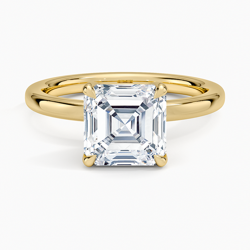 2mm Petite Elodie Perfect Fit Solitaire Ring - Asscher Cut Center Stone