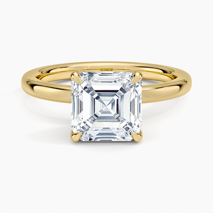 2mm Petite Elodie Perfect Fit Solitaire Ring - Asscher Cut Center Stone