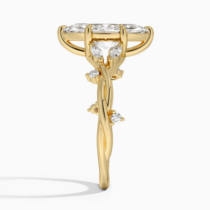 Azalea Twist Diamond Ring - Marquise Center Stone