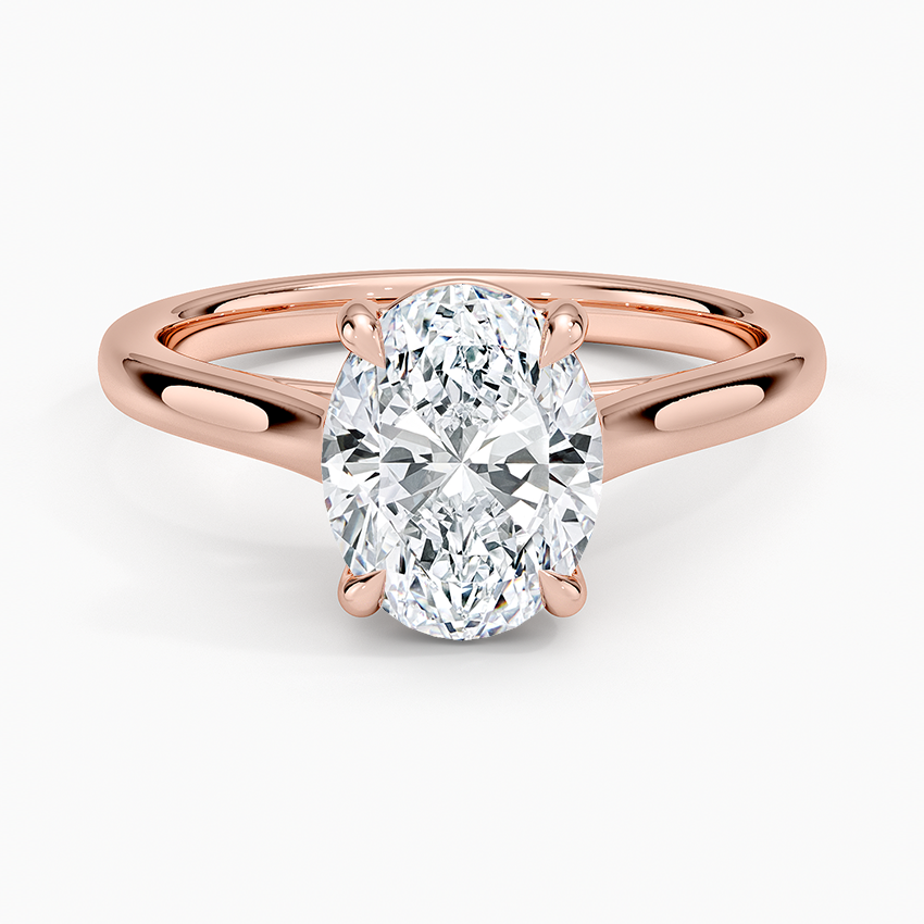 2mm Provence Solitaire Ring - Oval Center Stone