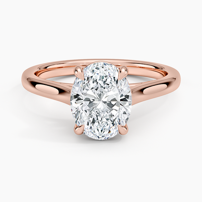 2mm Provence Solitaire Ring - Oval Center Stone