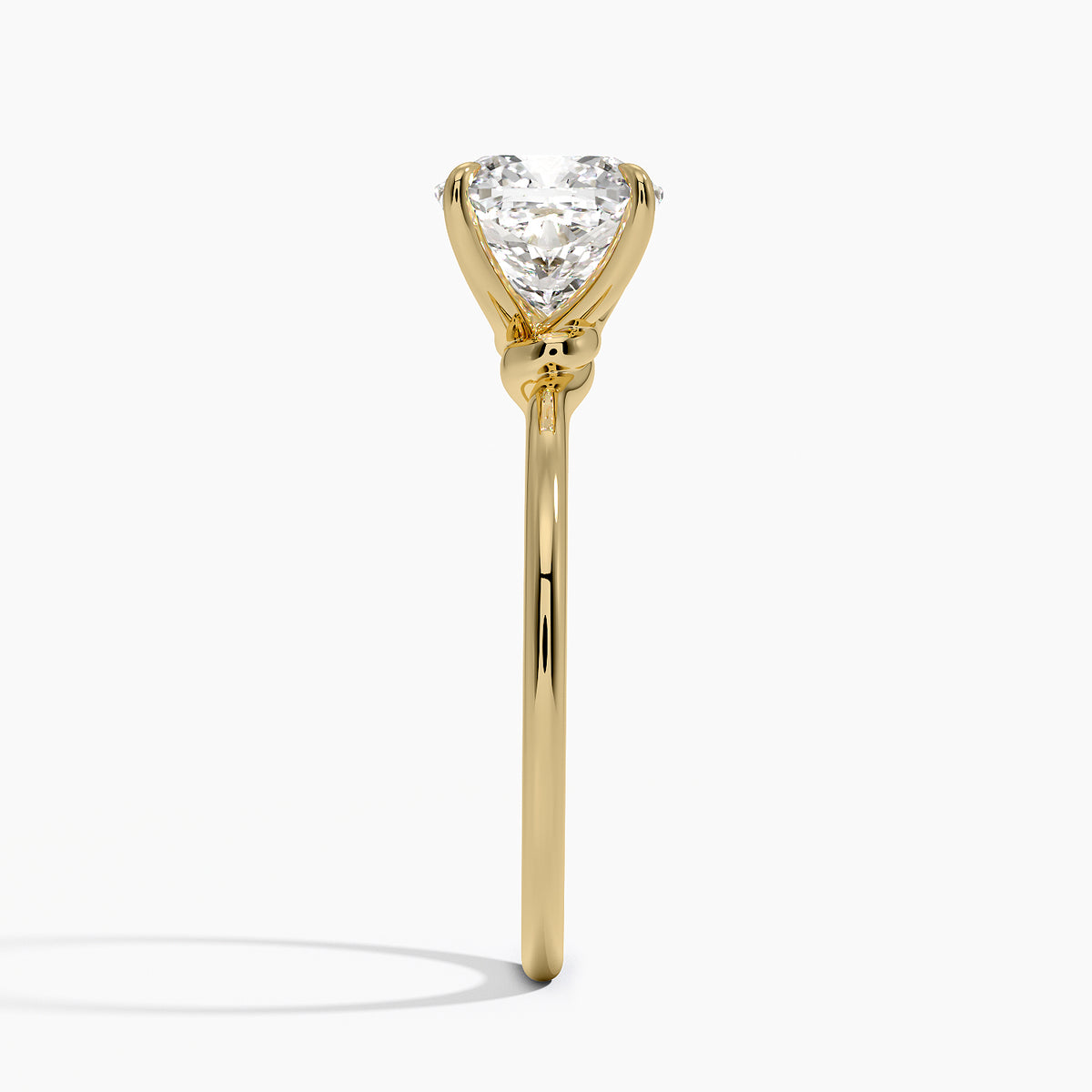 Entwined Solitaire Ring - Cushion Cut Center Stone