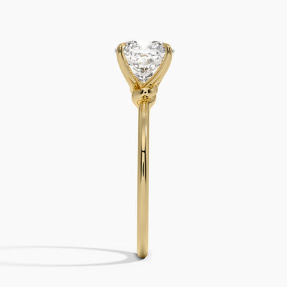 Entwined Solitaire Ring - Cushion Cut Center Stone
